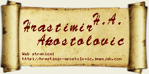 Hrastimir Apostolović vizit kartica